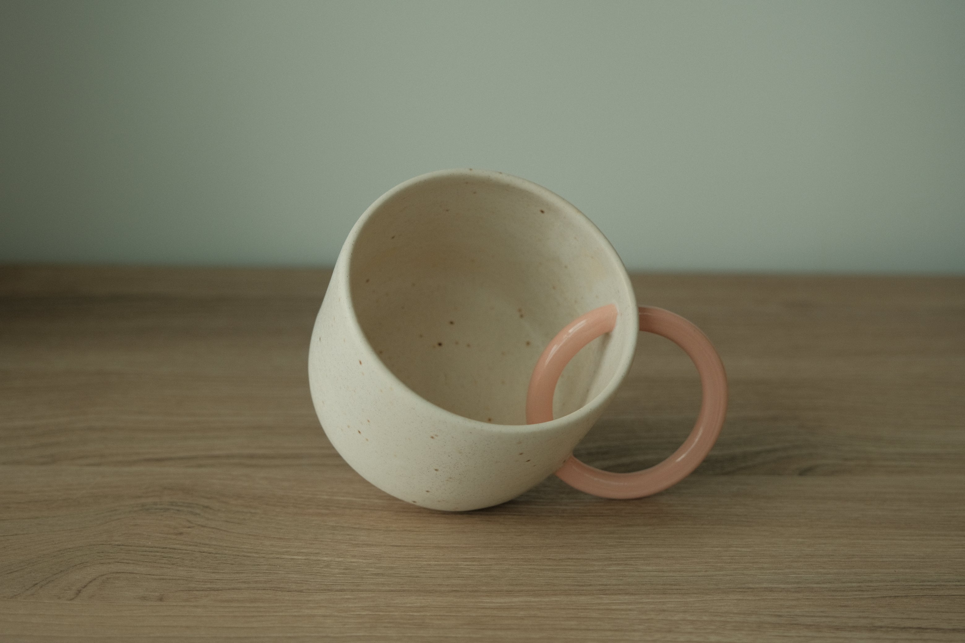 Blush Circle Handle Coffee Mug