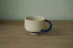 Load image into Gallery viewer, Navy Circle Handle coffee mug
